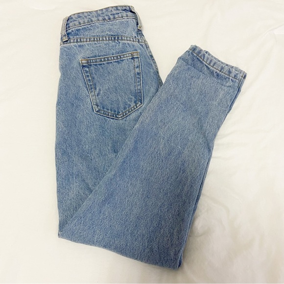 Mid waisted washed boyfriend jeans, size 3 - Picture 2 of 3